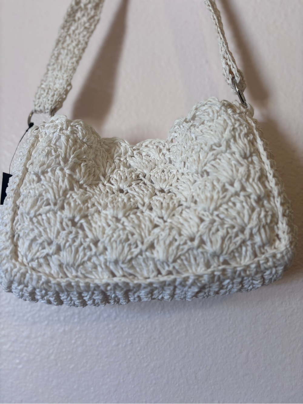 Forever 21 Woman’s Cute, White Crochet Purse, Satchel NWT - Picture 15 of 15